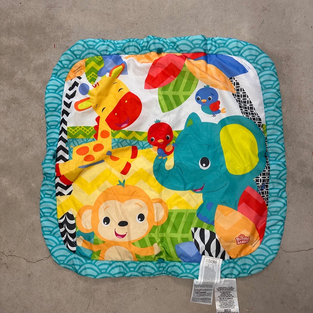 Bright Starts Baby Play Mat Gym Tummy Time Infant Toddler Safari Animals